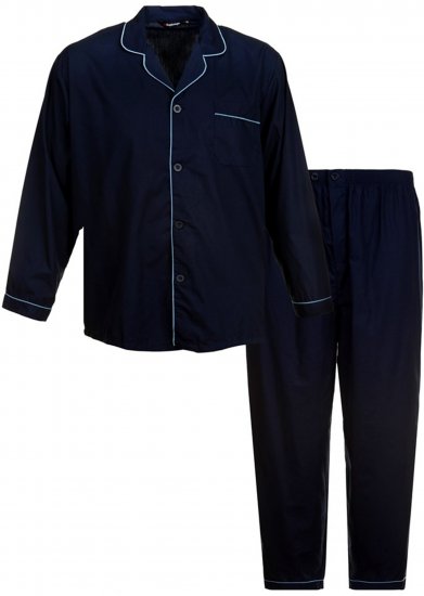 Espionage PJ057A Traditional Pyjama Navy - Apakšveļa un peldšorti - Apakšveļa - 2XL-8XL