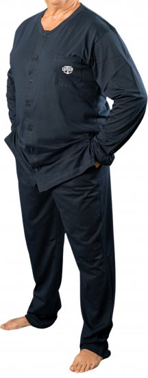 20 Nodi Tramontana Long Pajamas with Buttons Pockets and Side Slits - 20 Nodi - 20 Nodi – Itāļu apakšveļa