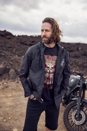 JP1880 Iron Maiden Rain Jacket Black - Sporta apģērbs & outdoor - Liela izmēra sporta apģērbi vīriešiem