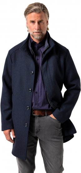 Boston Park Coat Two-Tone Wool Mix Navy - Jakas & Lietus apģērbs - Jakas - 2XL-12XL