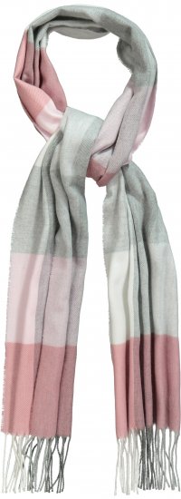 Ulla Popken Woven Check Print Scarf Dark Pink - Aksesuāri - 