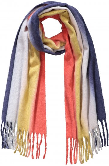 Ulla Popken Ombre Rainbow Stripe Scarf Night Blue - Aksesuāri - 