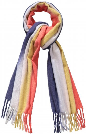 Ulla Popken Ombre Rainbow Stripe Scarf Night Blue - Aksesuāri - 