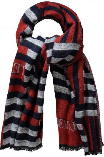 Ulla Popken Be Happy Statement Print Scarf Navy - Aksesuāri - 