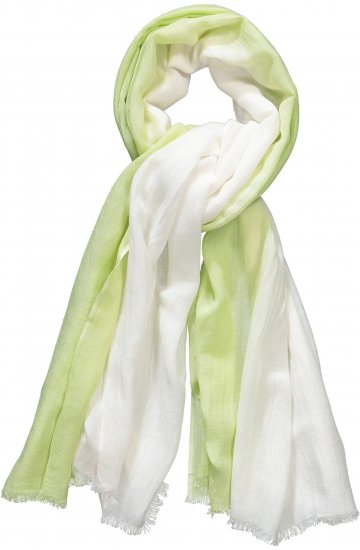 Ulla Popken Ombre Linen Blend Scarf Lime Green - Aksesuāri - 