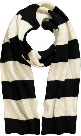 Ulla Popken Ribbed Striped Scarf Snow White - Aksesuāri - 