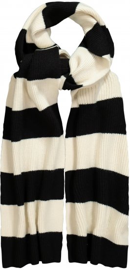 Ulla Popken Ribbed Striped Scarf Snow White - Aksesuāri - 