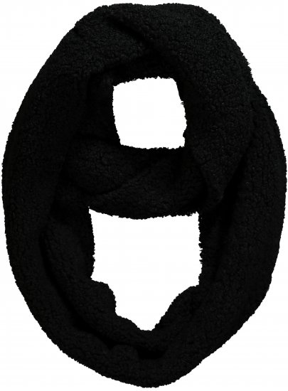 Ulla Popken Teddy Fleece Infinity Scarf Black - Aksesuāri - 