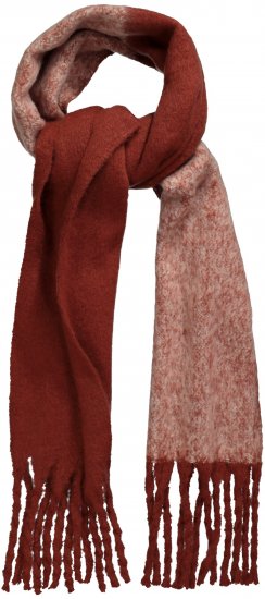 Ulla Popken Fringed Edge Boucle Scarf Orange - Aksesuāri - 