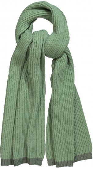 Ulla Popken Two Tone Knit Scarf Sage Green - Aksesuāri - 
