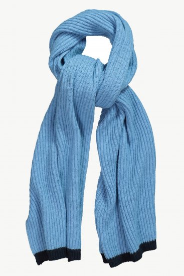 Ulla Popken Two Tone Knit Scarf Light Cornflower - Aksesuāri - 