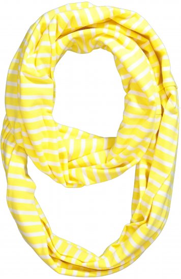 Ulla Popken Striped Infinity Scarf Lemon Yellow - Aksesuāri - 