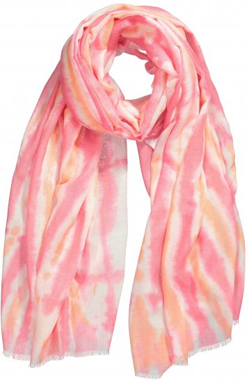 Ulla Popken Tie Dye Striped Scarf Magenta Pink - Aksesuāri - 