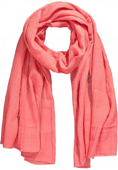 Ulla Popken Muslin Scarf Dark Coral - Aksesuāri - 