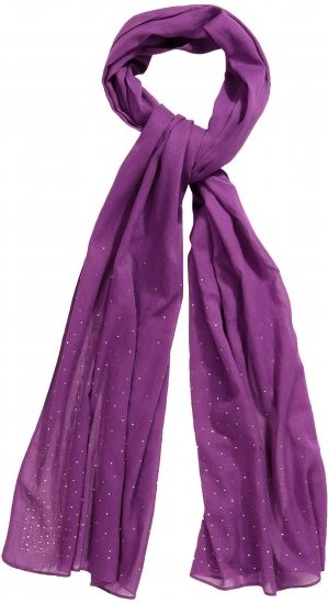Ulla Popken Rhinestone Scarf Purple - Aksesuāri - 