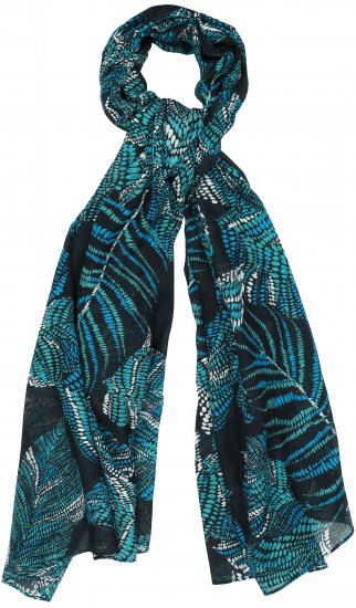 Ulla Popken Leaf Dot Scarf Navy - Aksesuāri - 