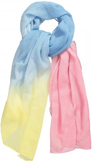Ulla Popken Pleated Color Gradient Scarf Light Blue - Aksesuāri - 