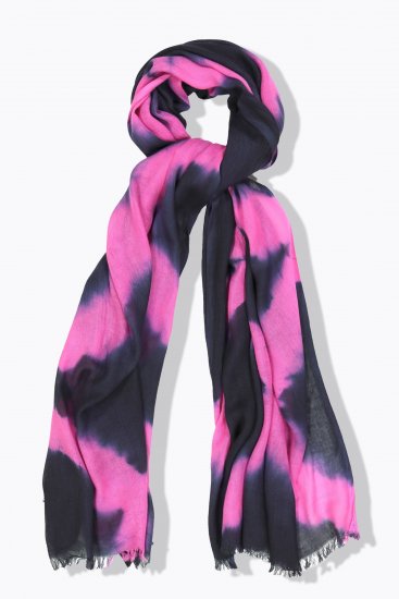 Ulla Popken Two Tone Fringed Hem Scarf Bold Pink - Aksesuāri - 
