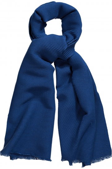 Ulla Popken Pleated Lightweight Scarf Dark Blue - Aksesuāri - 