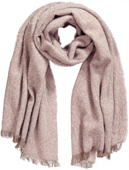 Ulla Popken Fringed Hem Knit Scarf Mocha Brown - Aksesuāri - 