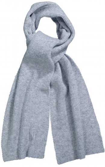 Ulla Popken Ribbed Knit Scarf Light Grey Melange - Aksesuāri - 