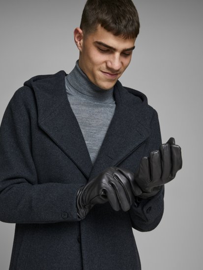 Jack & Jones Montana Leather Gloves Black - Aksesuāri - 