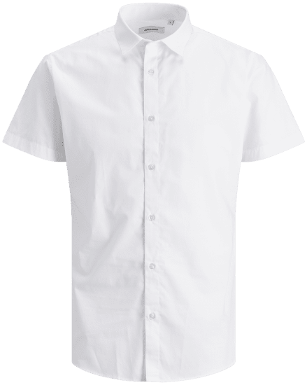 Jack & Jones JOE Shirt Short sleeve Plain Casual White - Krekli - Krekli - 2XL-8XL