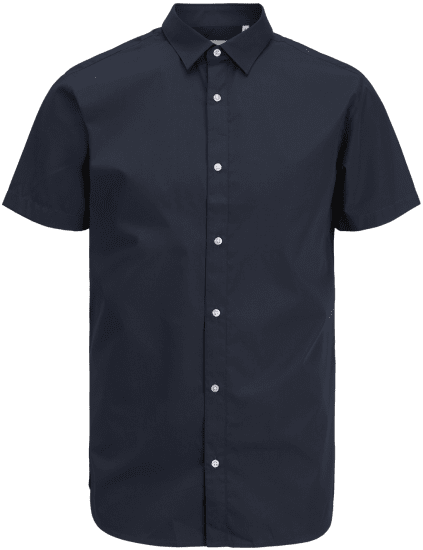 Jack & Jones JOE Shirt Short Sleeve Plain Casual Navy - Krekli - Krekli - 2XL-8XL