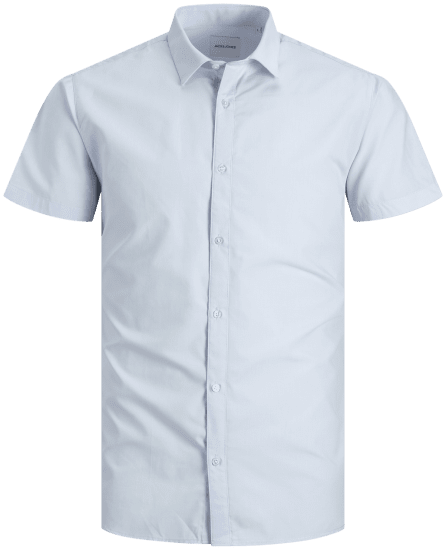 Jack & Jones JOE Shirt Short Sleeve Plain Casual Blue - Krekli - Krekli - 2XL-8XL