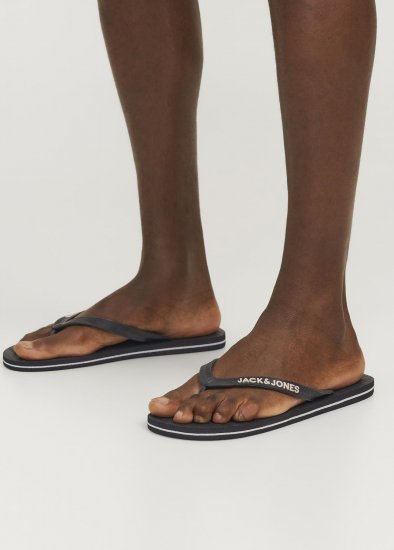 Jack & Jones Basic Flip Flop Slippers Anthracite - Vīriešu apavi 40-52 - 
