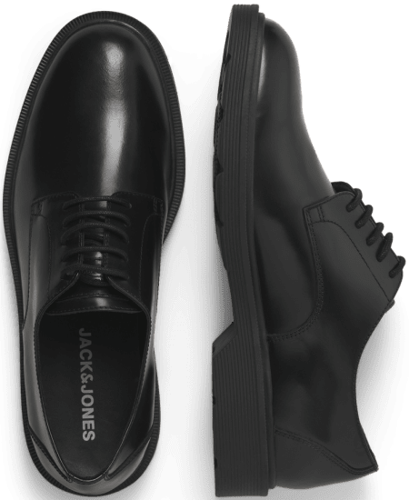 Jack & Jones Dax Leather Lace Shoes Anthracite - Vīriešu apavi 40-52 - 