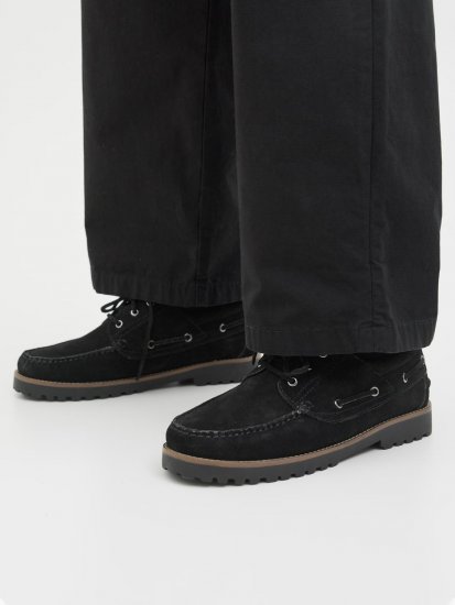 Jack & Jones Brooklyn Suede Boat Shoes Black - Vīriešu apavi 40-52 - 