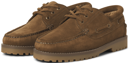 Jack & Jones Brooklyn Suede Boat Loafers Cognac - Vīriešu apavi 40-52 - 