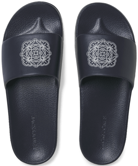 Jack & Jones Flower Sliders Black - Vīriešu apavi 40-52 - 