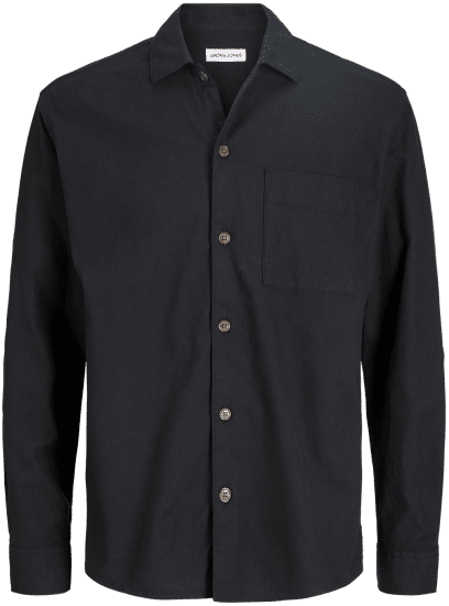 Jack & Jones TRISTAN Overshirt Long Sleeve Black - Krekli - Krekli - 2XL-8XL