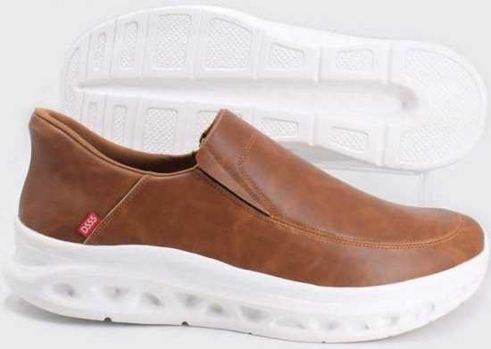 D555 Carlisle 1 D555 Kingsize Hands Free Shoes Dark Tan - Vīriešu apavi 40-52 - 