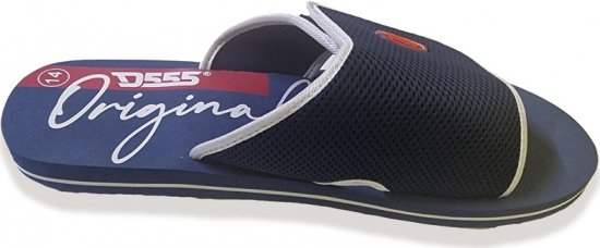D555 DRAKE Slippers With Velcro Fastening Navy - Vīriešu apavi 40-52 - 
