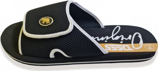D555 DRAKE Slippers With Velcro Fastening Black - Vīriešu apavi 40-52 - 