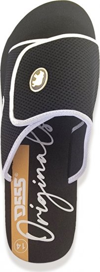 D555 DRAKE Slippers With Velcro Fastening Black - Vīriešu apavi 40-52 - 
