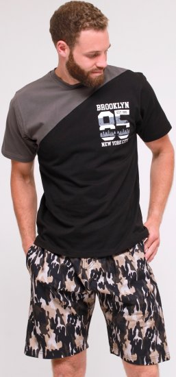 Kam Jeans 5001 'Brooklyn 85' Tee And Short Set Black - T-krekli - T-krekli - 2XL-14XL