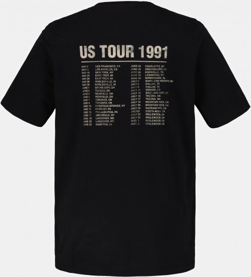JP1880 Guns N’ Roses Skull Comfort Fit Band T-Shirt Black - T-krekli - T-krekli - 2XL-14XL