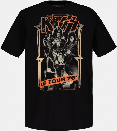JP1880 KISS Retro Graphic Comfort Fit Band T-Shirt Black - T-krekli - T-krekli - 2XL-14XL