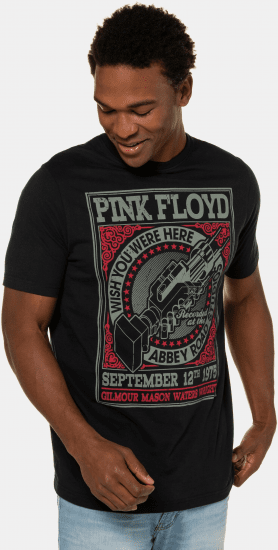 JP1880 Pink Floyd Retro Graphic Comfort Fit Band T-Shirt Black - T-krekli - T-krekli - 2XL-14XL