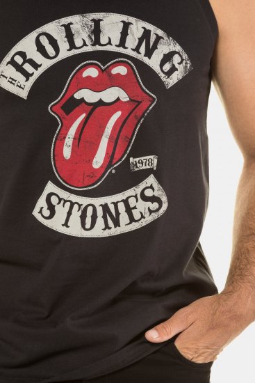 JP1880 Rolling Stones Graphic Band Tank Top Black - T-krekli - T-krekli - 2XL-14XL