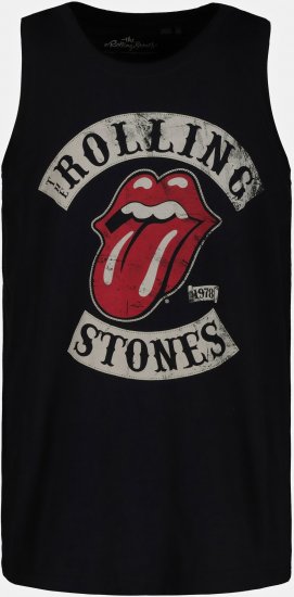 JP1880 Rolling Stones Graphic Band Tank Top Black - T-krekli - T-krekli - 2XL-14XL