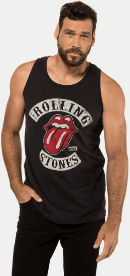 JP1880 Rolling Stones Graphic Band Tank Top Black - T-krekli - T-krekli - 2XL-14XL