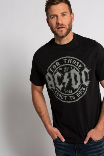 JP1880 AC/DC Graphic Comfort Fit Band T-Shirt Black - T-krekli - T-krekli - 2XL-14XL