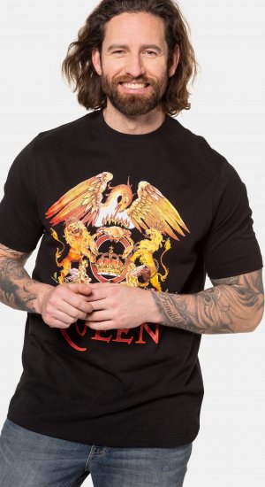 JP1880 Queen Graphic Comfort Fit Band T-Shirt Black - T-krekli - T-krekli - 2XL-14XL