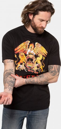 JP1880 Queen Graphic Comfort Fit Band T-Shirt Black - T-krekli - T-krekli - 2XL-14XL
