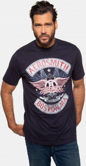 JP1880 Aerosmith Graphic Comfort Fit Band T-Shirt Black - T-krekli - T-krekli - 2XL-14XL
